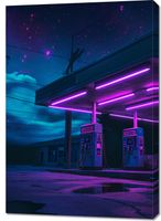 Obraz 70x100cm Moc Neonowej Nocy