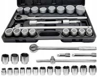 KLUCZE NASADOWE 3/4'' DUŻE NASADKI ZESTAW TIR CRV KUTE 21 ELEMENTÓW 12-KĄT