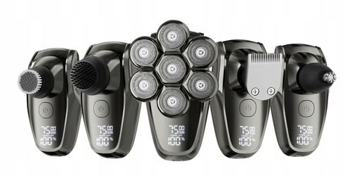 GOLARKA MĘSKA 7 Głowic TRYMER 7D DO GŁOWY BRODY NOSA Tytanowe Ostrza na Arena.pl