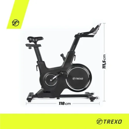Rower stacjonarny treningowy TREXO czarny EB-500 na Arena.pl