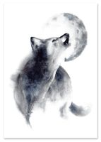 Plakat wilk akwarela 61x91 cm