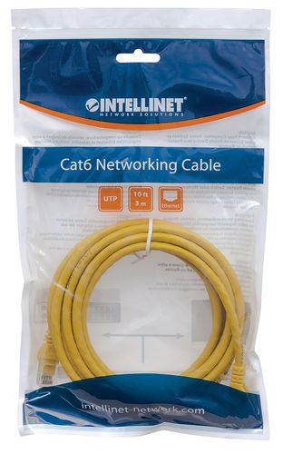 PATCH CORD INTELLINET CAT6 UTP 1,0M ŻÓŁTY 100% MIEDŹ 342346 na Arena.pl