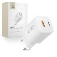 ładowarka sieciowa tech-protect ncm33w 2-porty pd33w/qc3.0 - biała