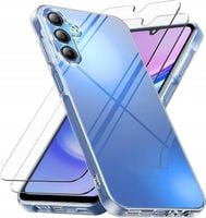 ETUI NA TELEFON GALAXY A15 BEZBARWNE ETUI + 2*SZKŁO OCHRONNE CASLORD