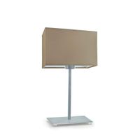 Lampka AMALFI abażur beżowy stelaż srebrny