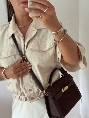 Torebka Gallantry Paris HIT czekoladowa zamsz eco brązowa listonoszka brąz na Arena.pl