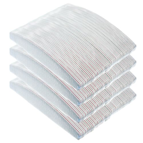 Pilnik do paznokci półksiężyc łódka zebra szary 100/180 100sztuk na Arena.pl