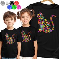 KOSZULKA DZIECIĘCA T-Shirt - NA DZIEŃ KROPKI KROPKOWY KOT KOTY - 122 S