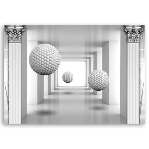 Emaga Obraz na płótnie, Kule w tunelu geometria 3D - 60x40 na Arena.pl