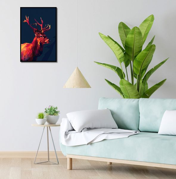Plakat 40x60cm Jeleń w Geometrii zdjęcie 4