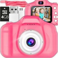 APARAT CYFROWY DLA DZIECI DZIECKA FOTOGRAFICZNY RÓŻOWY + PREZENT +KARTA 4GB