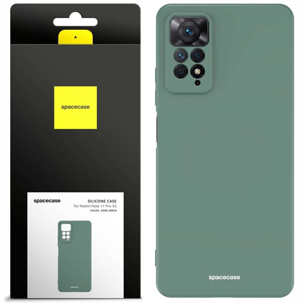Spacecase Silicone Case Redmi Note 11 Pro 5G Dark Green zdjęcie 1