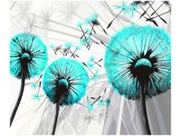 60CM 50CM OBRAZ ŚCIENNY DMUCHAWCE TURKUSIE DRUK PŁÓTNO