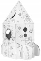 TEKTORADO KARTONOWY DOMEK RAKIETA DO ZABAWY KOLOROWANIA MALOWANIA