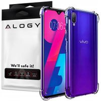 2 x Silikonowe etui pancerne ShockProof Alogy do Vivo Y93 Przezroczyste