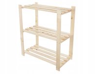 Regał drewniany biurowy garażowy do spiżarni 90x80x38 3 półki