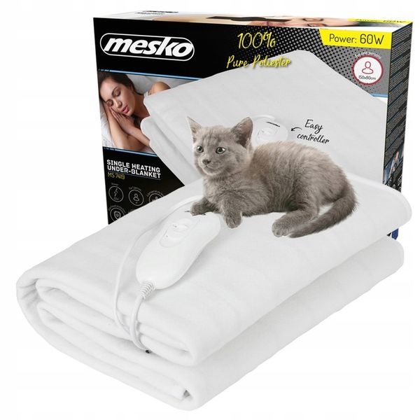 Koc Elektryczny MATA GRZEWCZA 150x80cm Miękki POLAR Pilot Timer 1 osobowy zdjęcie 1