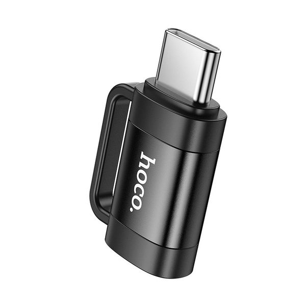 Adapter OTG USB C do Lightning Hoco 3A UA31E czarny zdjęcie 1