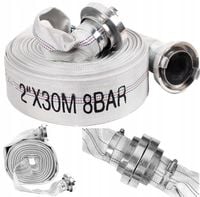 WĄŻ STRAŻACKI DO SZAMBA BRUDNEJ WODY 2 cale 52mm 30m SZYBKOZŁĄCZA DO