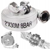 WĄŻ STRAŻACKI DO SZAMBA BRUDNEJ WODY 2 cale 52mm 30m SZYBKOZŁĄCZA DO