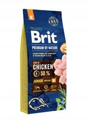 BRIT PREMIUM BY NATURE JUNIOR MEDIUM 15KG zdjęcie 1