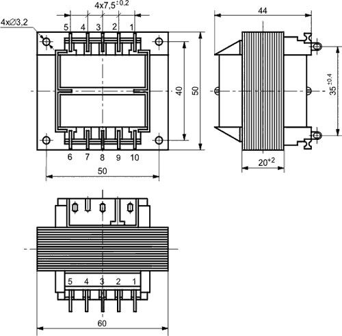 TS20/022 2x12V 2x0,8A transformator sieciowy na Arena.pl