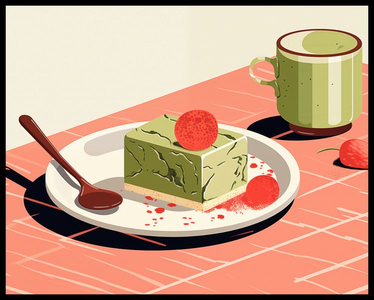 Plakat 76x60,5cm Deser Matcha zdjęcie 2