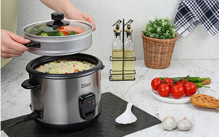 RYŻOWAR GARNEK DO RYŻU PAROWAR DO RYŻU WARZYW 2W1 3,2L 500W zdjęcie 2