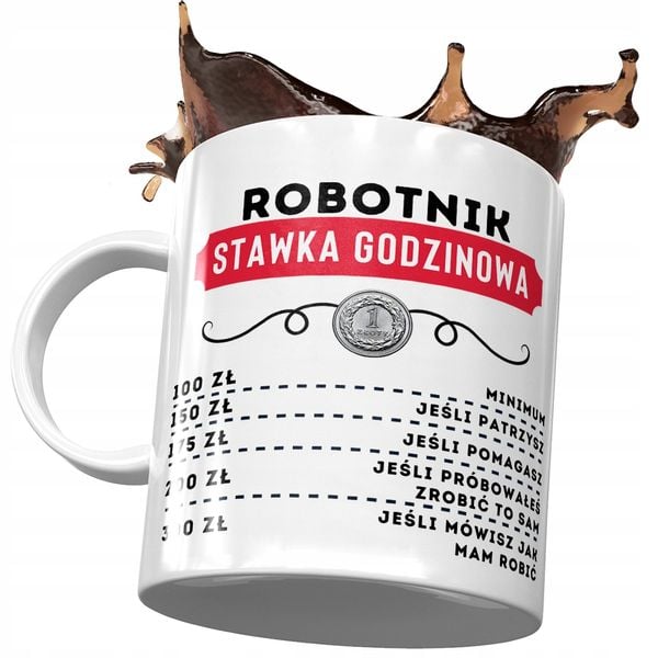 Dla Robotnika Kubek Na Urodziny Na Prezent Z Nadrukiem Ze Zdjęciem zdjęcie 1