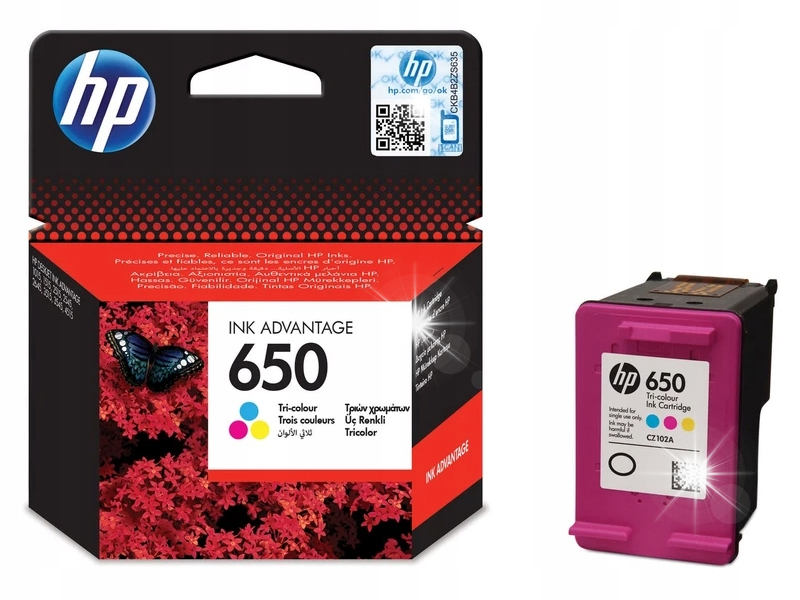 Tusz HP 650 Kolorowy CZ102AE zdjęcie 1