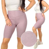KOLARKI z Wysokim Stanem LEGGINSY getry krótkie spodenki BAMBUS PRĄŻEK, XXL