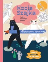 Kocia Szajka i ucho różowego jelenia. Kolorowanka z pazurem