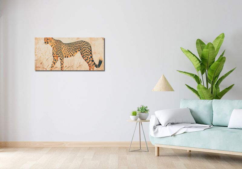 Obraz 90x40cm Gepard w Ruchu zdjęcie 2