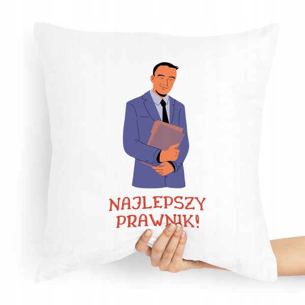 Poduszka Prezent Dla Prawnika Najlepszy Prawnik Z Nadrukiem Ze Zdjęciem zdjęcie 1