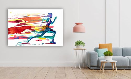 OBRAZ NA PŁÓTNIE 008 Biegacz 60x40cm na Arena.pl