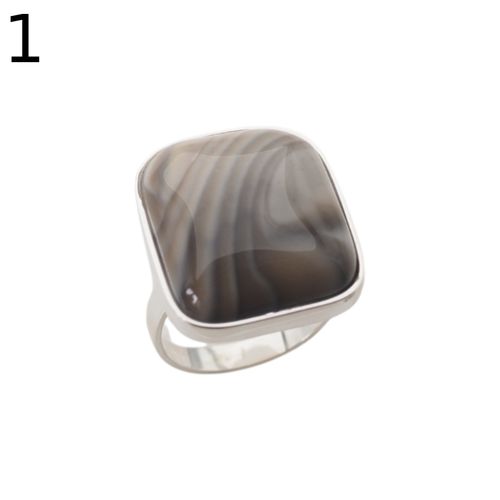 Srebrny pierścionek z Krzemieniem Pasiastym – ręcznie wykonany, srebro 925 2 na Arena.pl