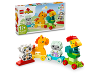 LEGO DUPLO 10412 Mój Pierwszy Pociąg ze Zwierzątkami Klocki Edukacyjne +1,5
