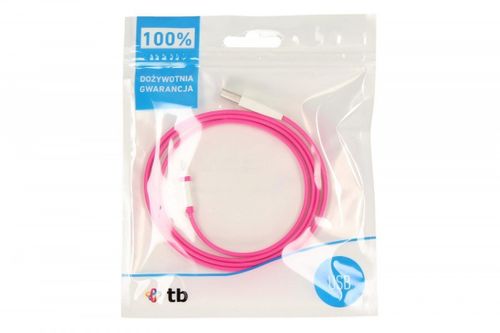 TB Kabel USB - Micro USB 1m. różowy na Arena.pl