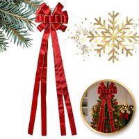 duża czerwona kokarda xl ozdoba świąteczna na drzwi, choinkę  33  120cm