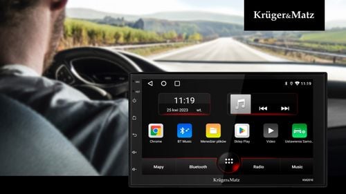 Radio Samochodowe Kruger&Matz CarPlay/AndroidAuto 7” 2DIN Bluetooth USB AUX na Arena.pl