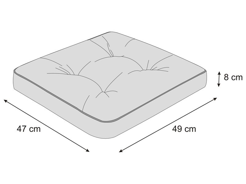 Poduszka KLARA na krzesło fotel ogrodowy, na taras, balkon 49x47 zdjęcie 9