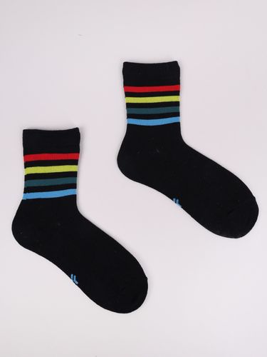 Skarpety chłopięce długie bawełniane kolorowe paski 3PAK 27-30 YOCLUB na Arena.pl