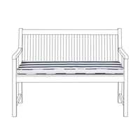 Poduszka na ławkę ogrodową 112 x 54 cm niebiesko-biała VIVARA