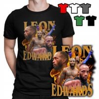 KOSZULKA T-SHIRT MĘSKI WZORY - Leon Edwards BOKS MMA WALKI KLATKA - S