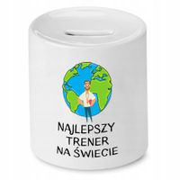 Dla Trenera Prezent Skarbonka Najlepszy Na Świecie Z Nadrukiem Ze Zdjęciem