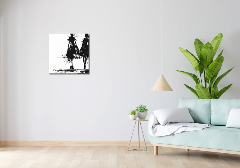 Obraz 50x50cm Atramentowy Przerys zdjęcie 2