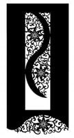 P53 Panel ażurowy firana FALA KWIATY dekoracja okna glamour premium 60x130