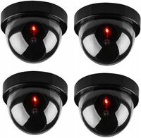 ATRAPA KAMERY PRZEMYSŁOWEJ SZTUCZNA KAMERA KOPUŁKA DIODA MONITORING x 4 SZT