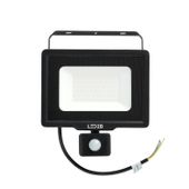 Praktyczny projektor oświetleniowy TOKIO PRO 50W czarny barwa zimnobiała