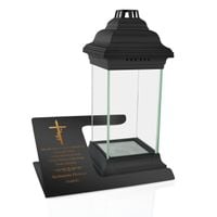 Podstawka na znicz z kolorowym nadrukiem + LAMPION